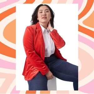 Lane Bryant Velvet Blazer